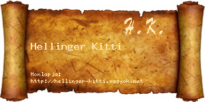 Hellinger Kitti névjegykártya